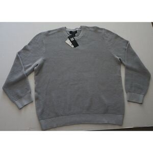 The Men's Store Bloomingdale's Sz XL Gray 100% Cotton Waffle Knit Sweater $168